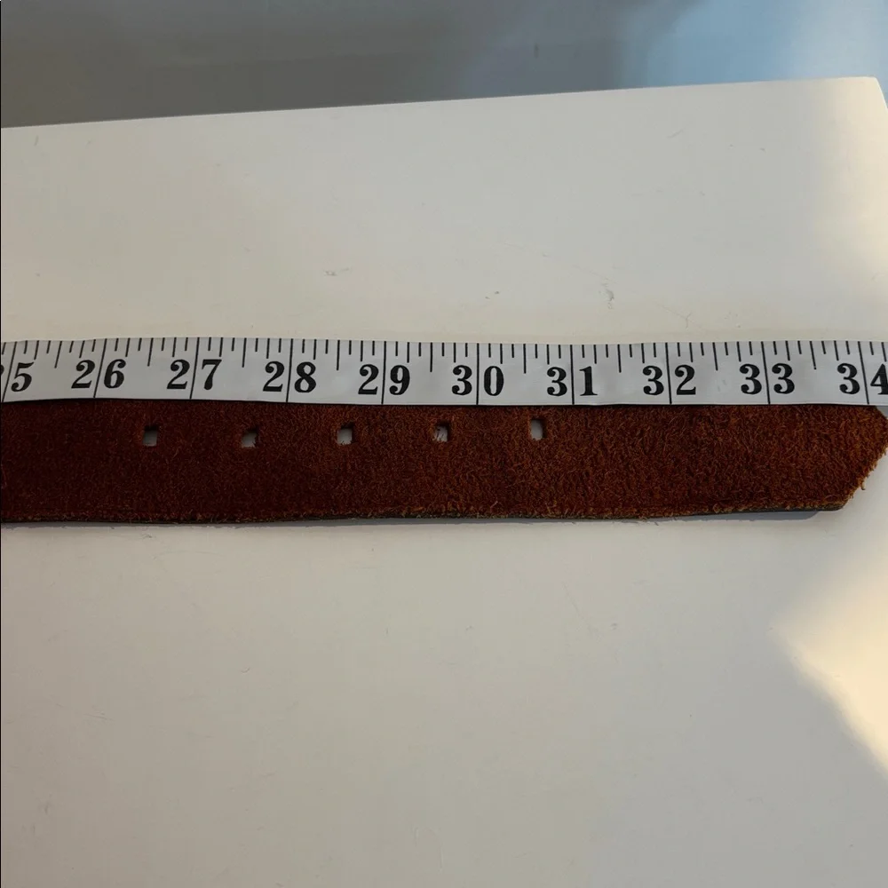 Vintage Bretton’s brown asymmetrical leather belt size small - Picture 14 of 15